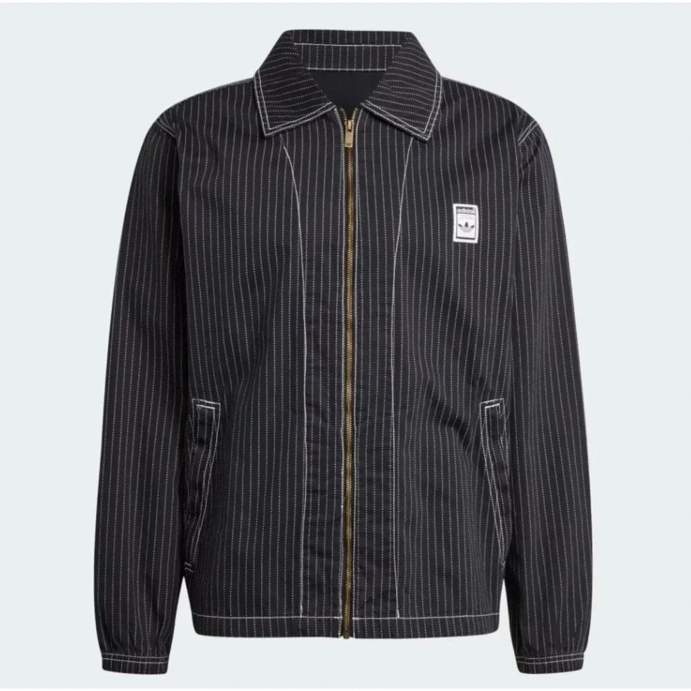 adidas Originals Wabash‎ Nylon Coach Jacket Black Full-Zip Men's Small NWT